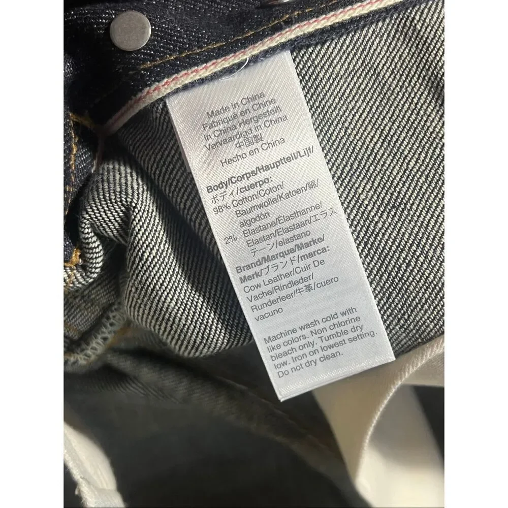 J Crew Men’s 484 Stretch Slim Selvedge Jeans 33x32 (Actual 34x32)